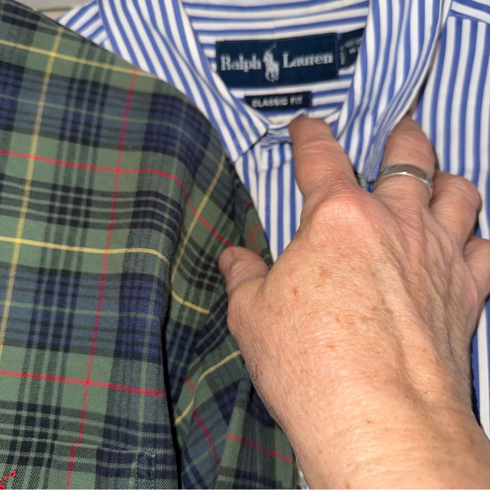 Ralph Lauren Blue Label Plaid and Striped Shirt Set - Picture 7 of 10